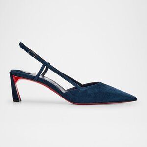 Christian Louboutin CONDOROLINE 55 Slingback Strap Pumps Sandals Heel Shoes